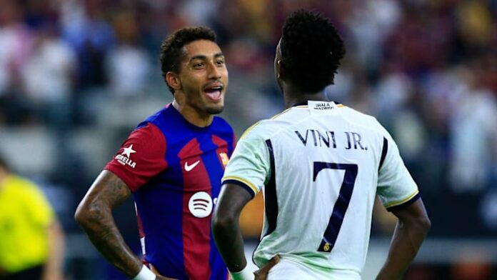 Raphinha e Vinicius Júnior vivem grande momento na temporada